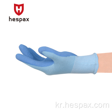 Hespax 13Gauge 나일론 폼 라텍스 작업 장갑 야외